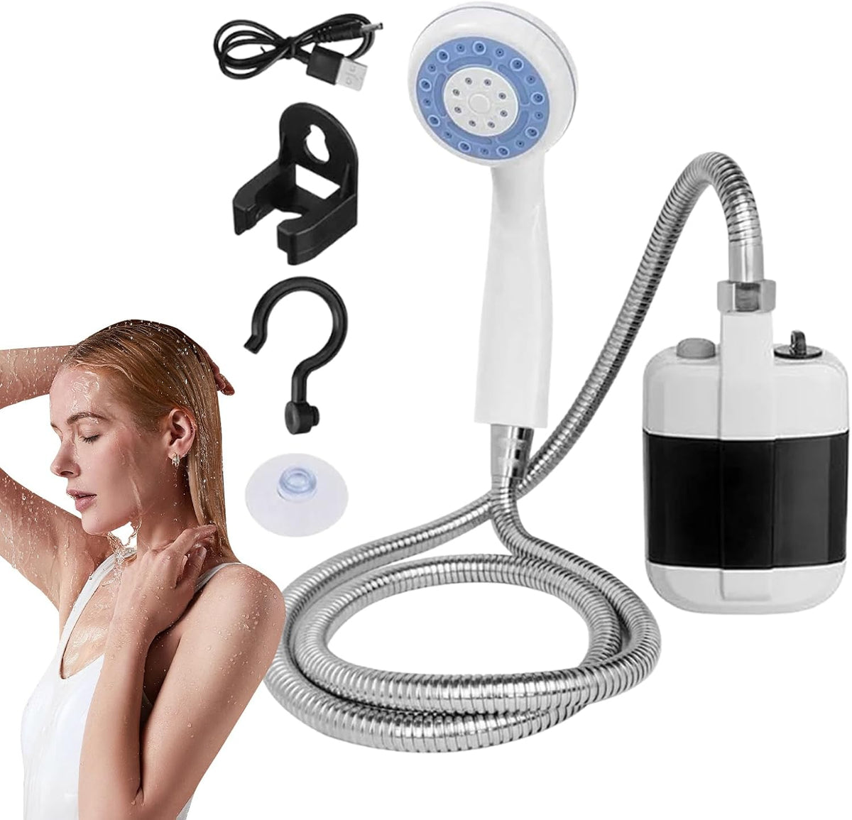 Portable Rechargeable Camping Shower | Outdoor Rinse & Pet Cleaning Pump