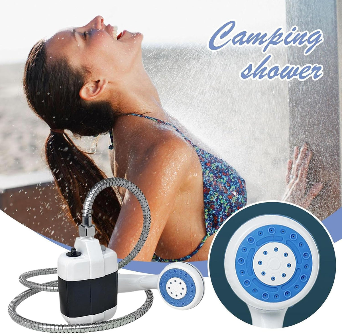 Portable Rechargeable Camping Shower | Outdoor Rinse & Pet Cleaning Pump