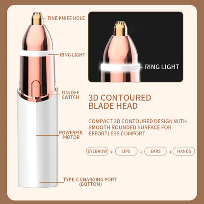 Electric Eyebrow Trimmer and Facial Hair Remover