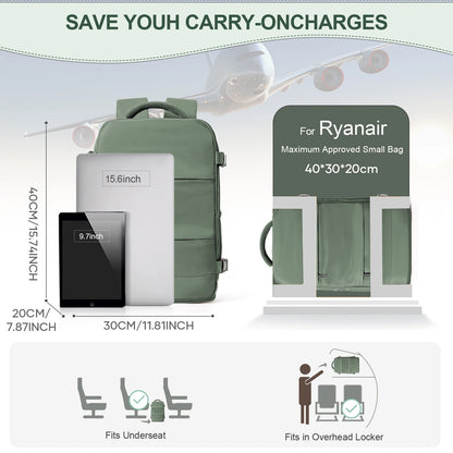 40×30×20 cm Travel Backpack | Personal Item Cabin Bag for Ryanair & EasyJet