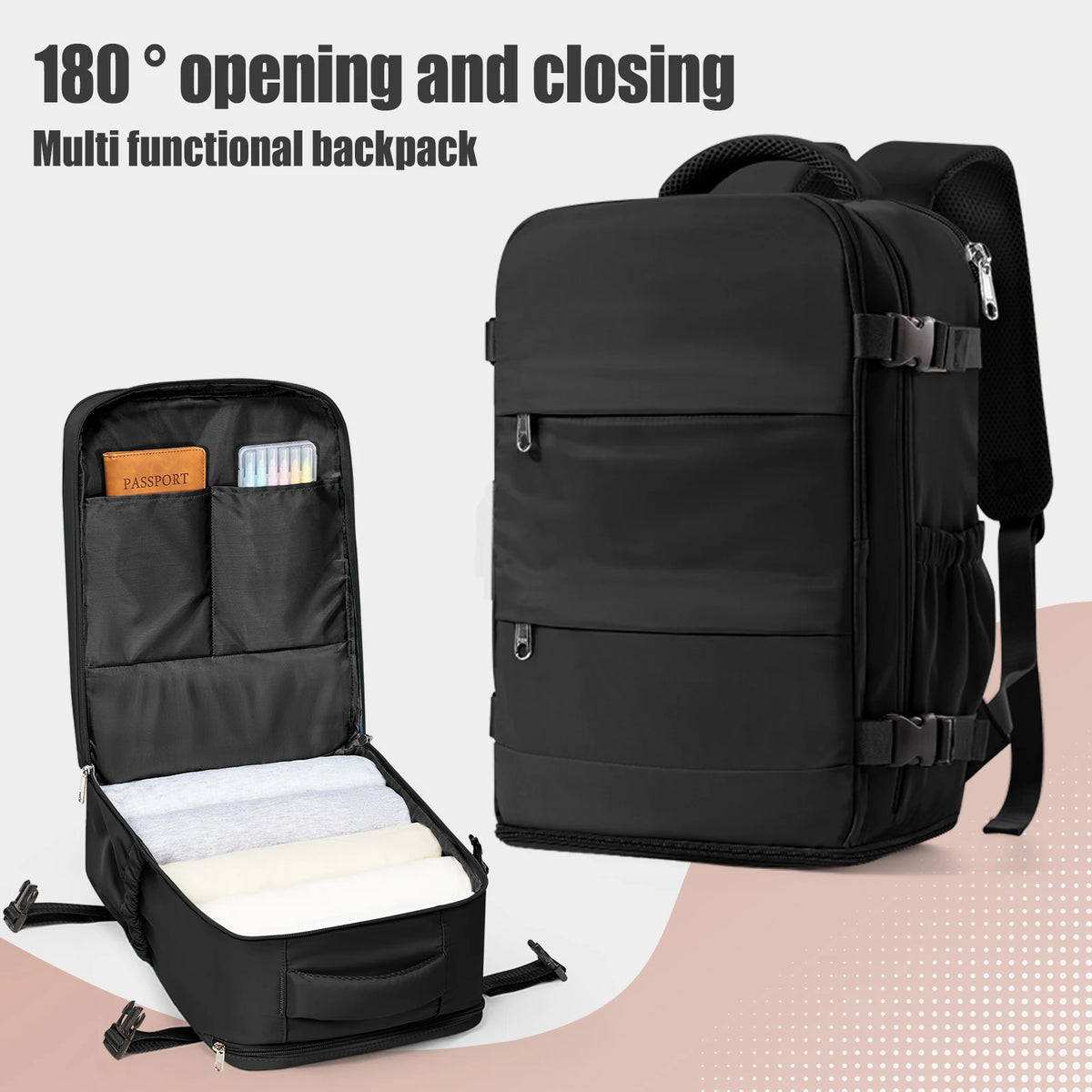 40×30×20 cm Travel Backpack | Personal Item Cabin Bag for Ryanair & EasyJet