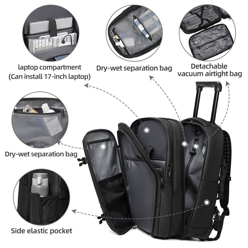 Travel Laptop Backpack – Waterproof, USB Port & Anti-Theft